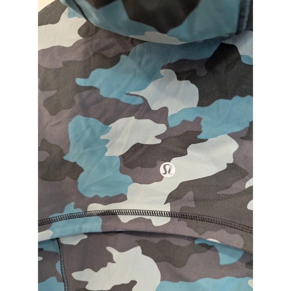 Lululemon Hooded Define Jacket Nulu In Camo Tidewater Teal Multi Size 6